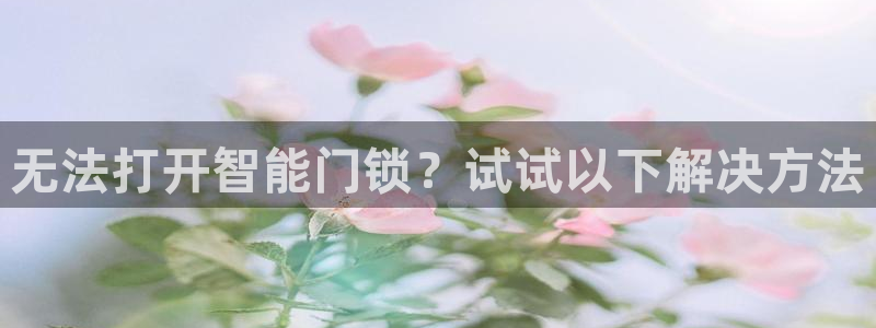 开丰娱乐网站：无法打开智能门锁？试试以下解决方法