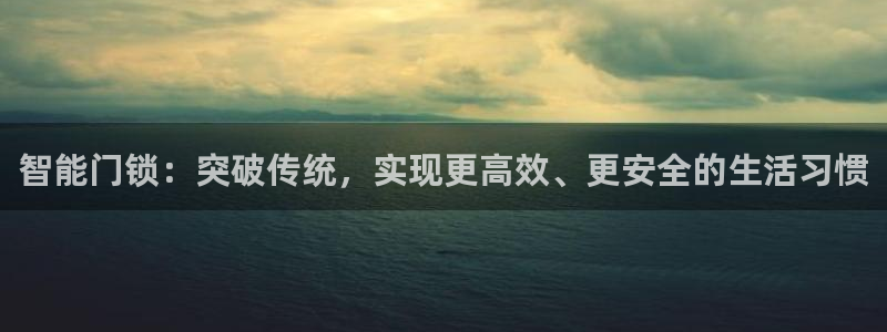 下载开丰娱乐：智能门锁：突破传统，实现更高效、更安全的生活习