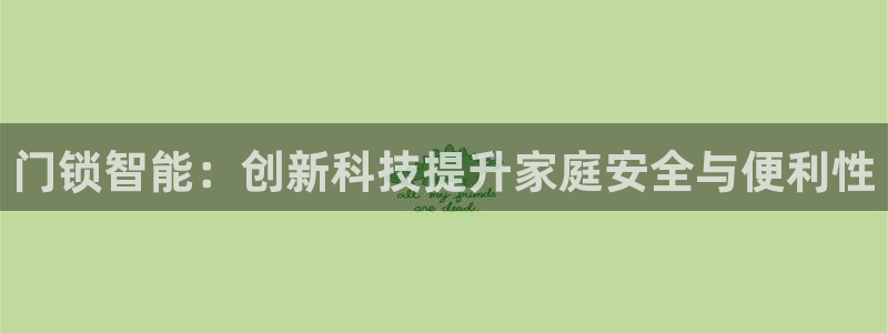 开丰娱乐后：门锁智能：创新科技提升家庭安全与便利性