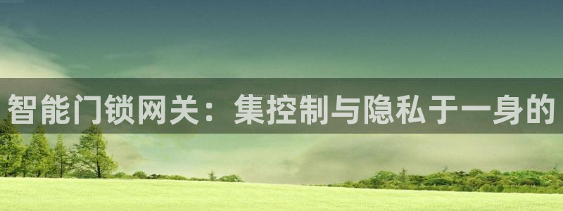 开丰娱乐网官网注册入口：智能门锁网关：集控制与隐私于一身的