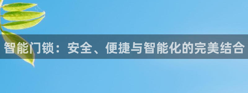 开丰娱乐更多平台：智能门锁：安全、便捷与智能化的完美结合