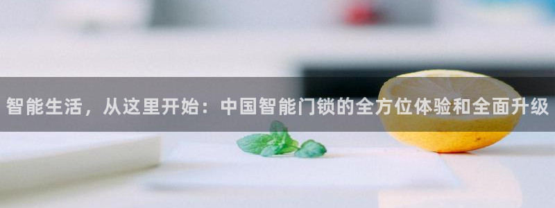 开丰娱乐日7O667：智能生活，从这里开始：中国智能门锁的全