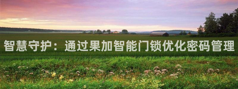 开丰娱乐登录平台：智慧守护：通过果加智能门锁优化密码管理
